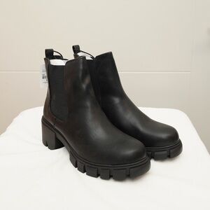 NWT Arizona Black Chunky Heel Chelsea Ankle Boots Sz 8 Western Y2K Moto Biker